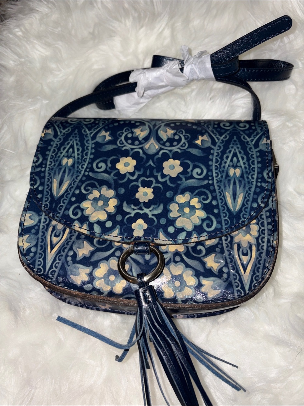Patricia Nash Blue Floral Purse